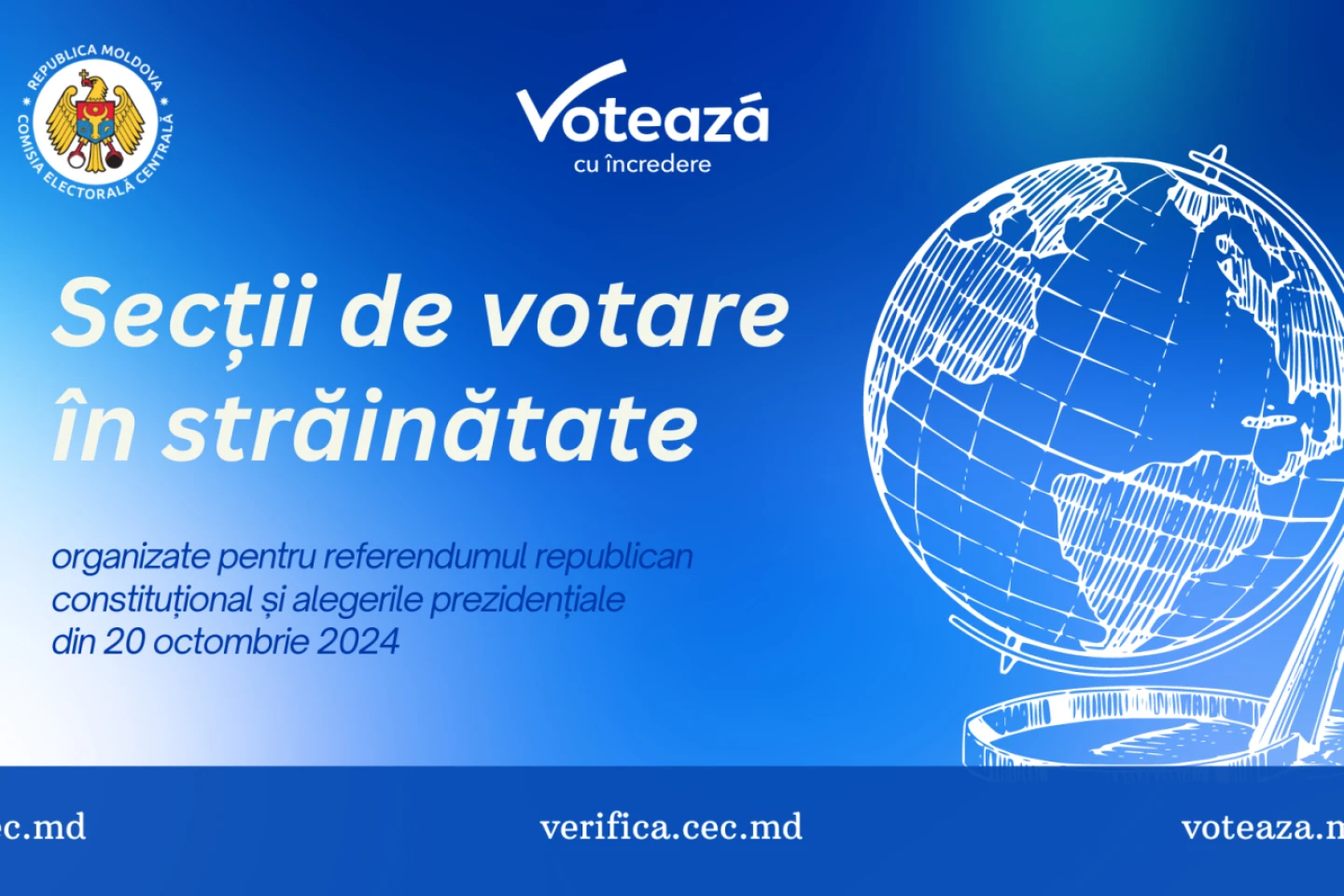 Pentru alegerile și referendumul din 20 octombrie vor fi deschise 234 de secții de votare în străinătate