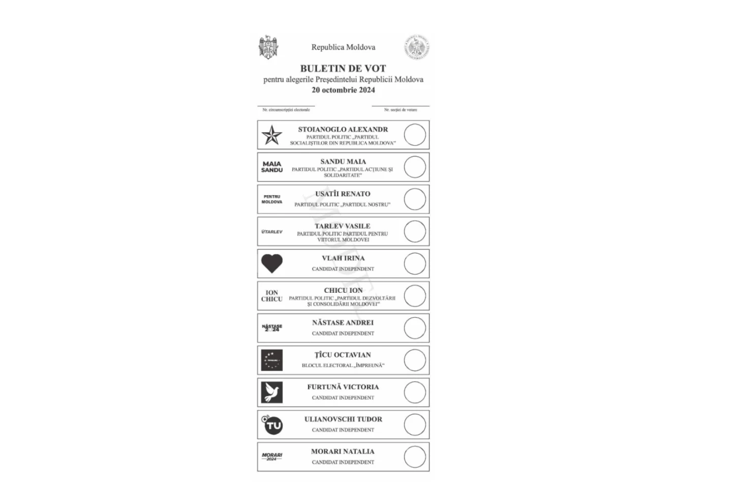 Alegeri 2024. CEC a aprobat modelul buletinului de vot la prezidențiale 