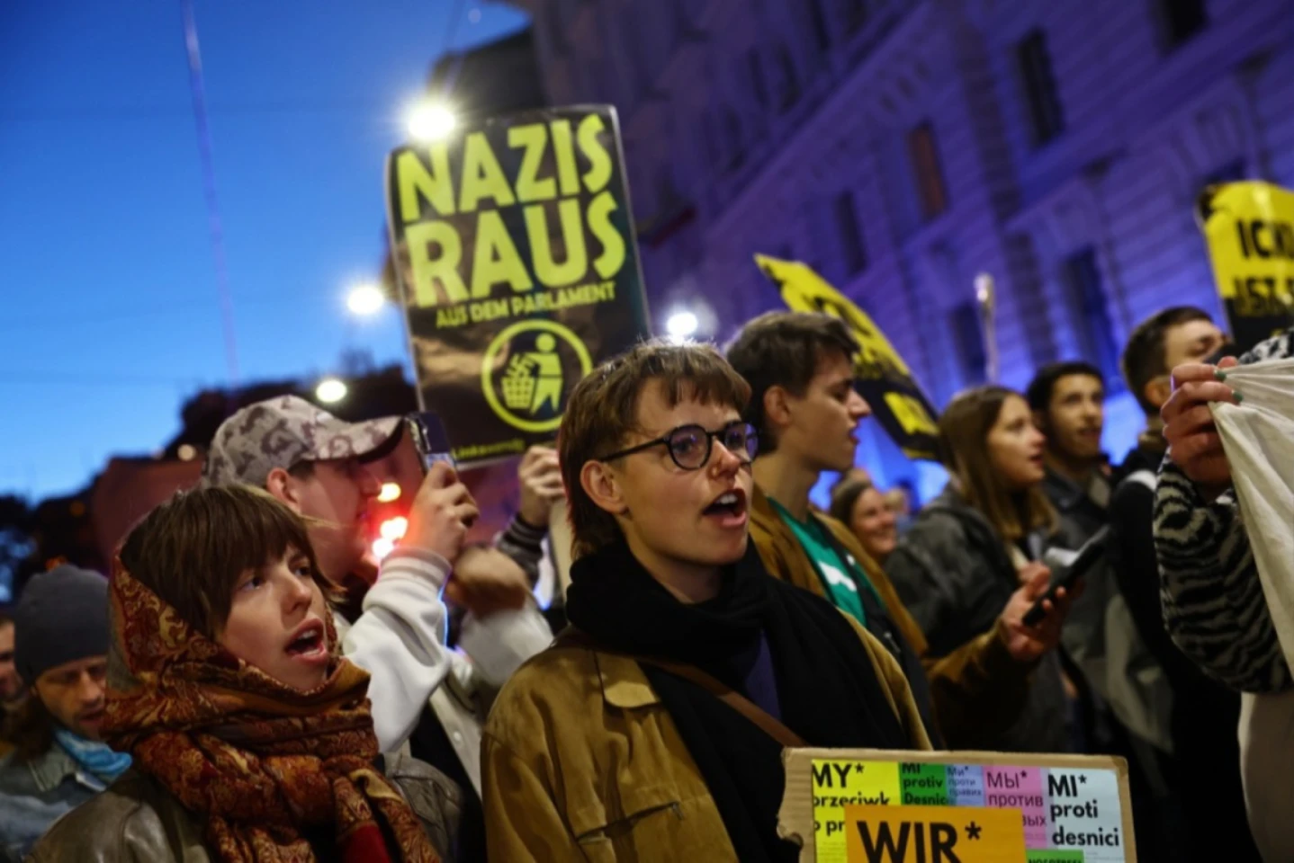 Protest împotriva extremei drepte la Viena