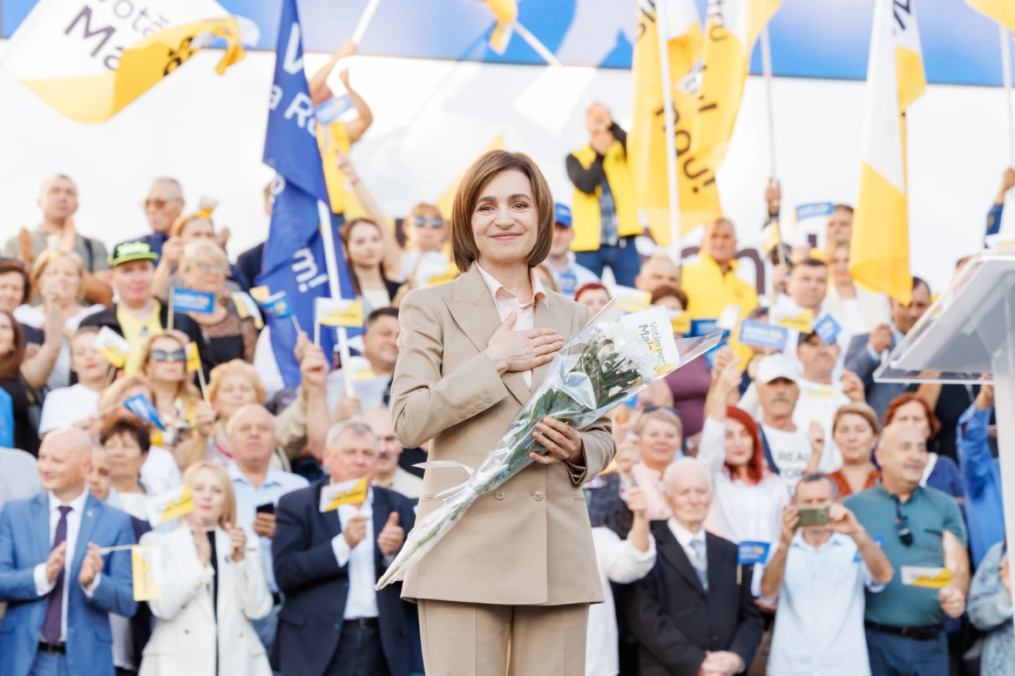 Maia Sandu după rezultatele parţiale: Moldova, ești o învingătoare!