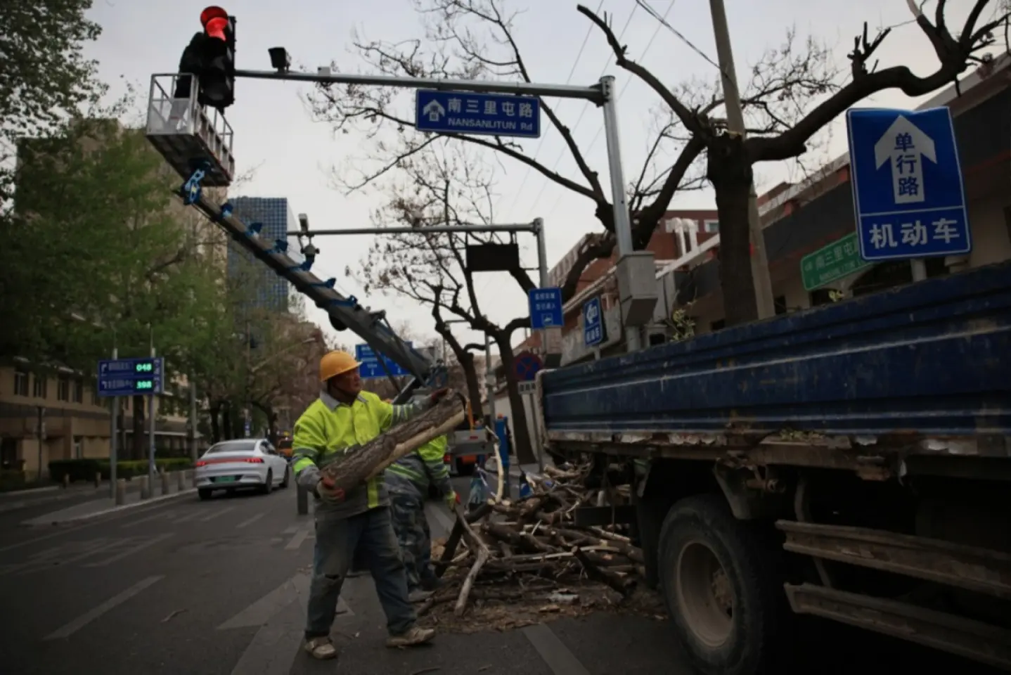 Furtună de vânt extrem de puternică la Beijing