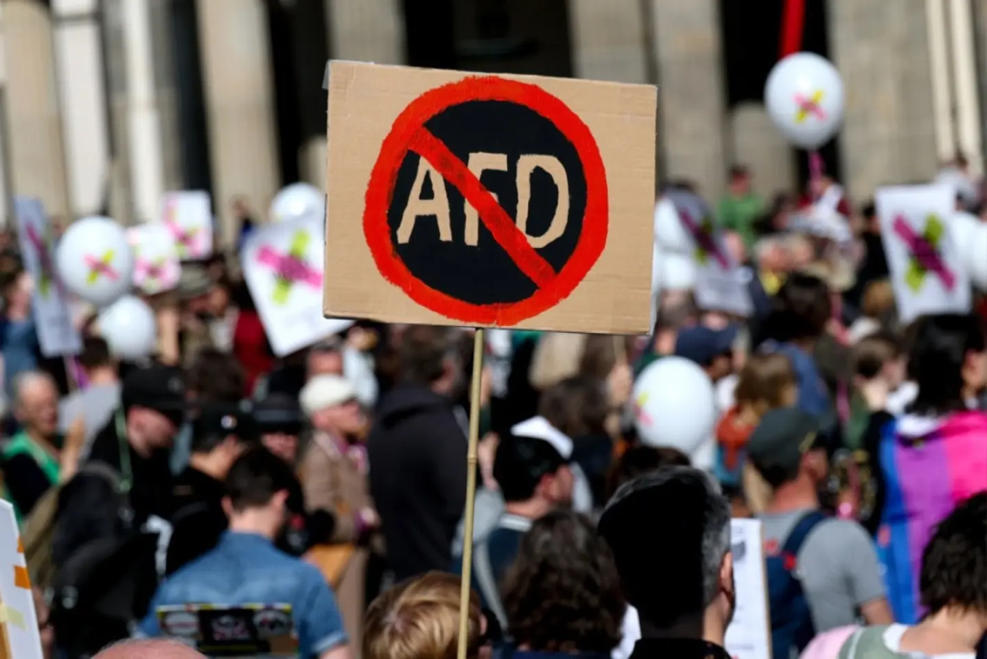 Protest pentru interzicerea AfD în Germania