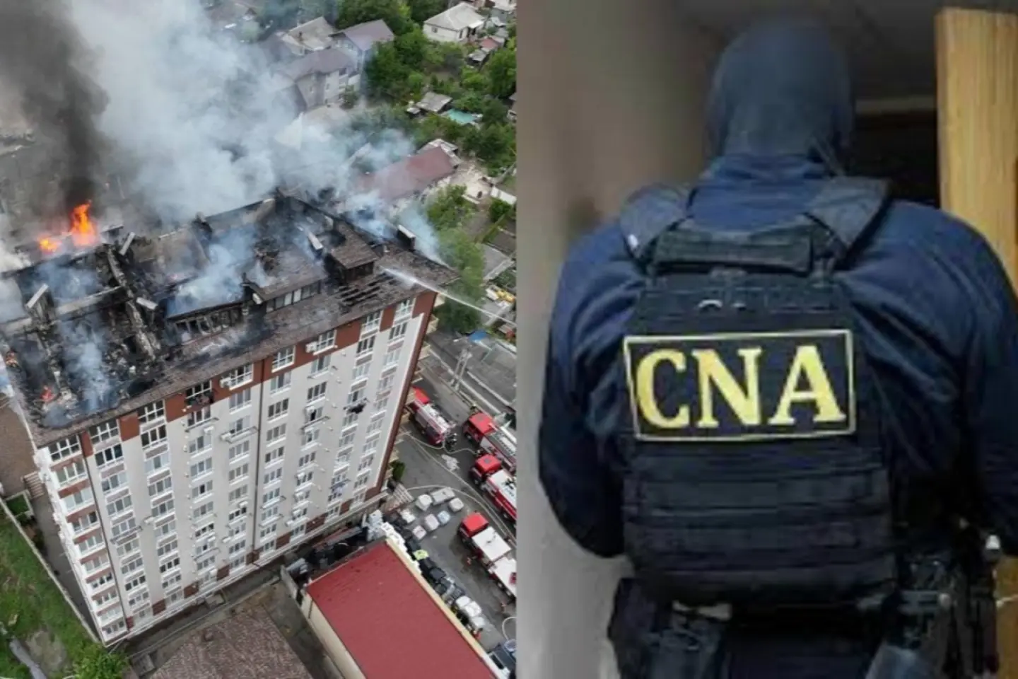 Percheziții la Primăria Durlești, după incendiul masiv de la mansarda unui bloc 