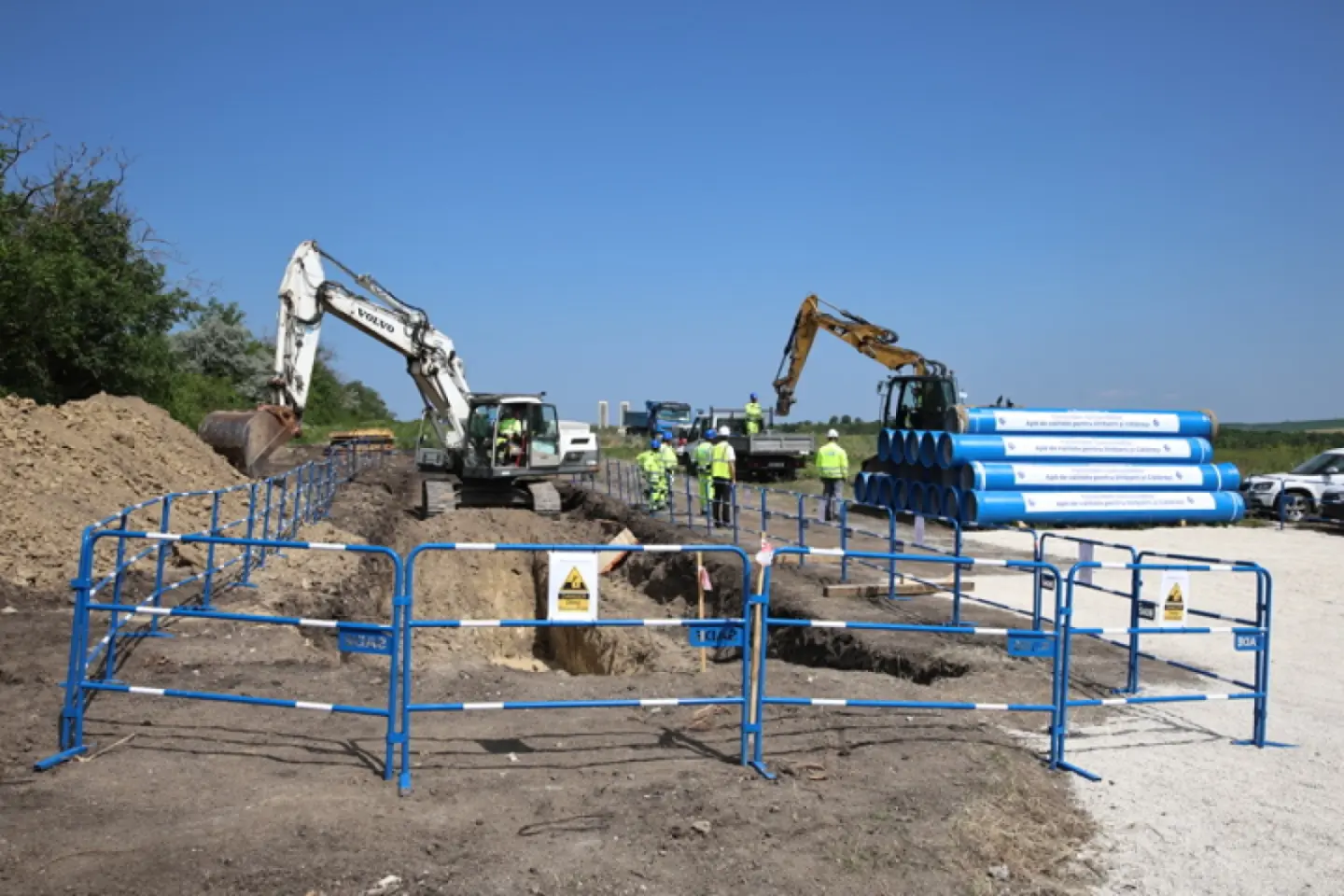 Startul lucrărilor de construcție a apeductului magistral Chișinău-Strășeni-Călărași