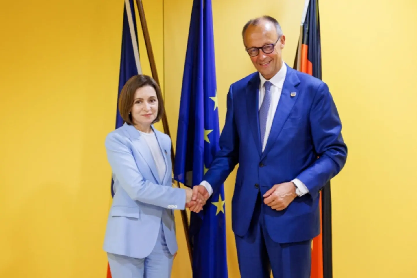 Maia Sandu s-a întâlnit cu cancelarul german, Friedrich Merz, la Roma