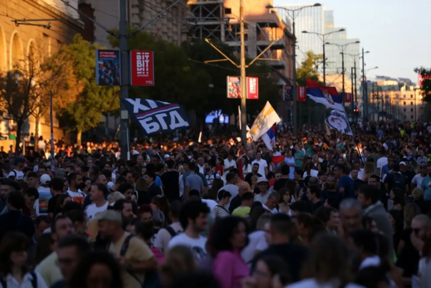 Manifestație la Belgrad, la 10 luni de la accidentul din gara Novi Sad