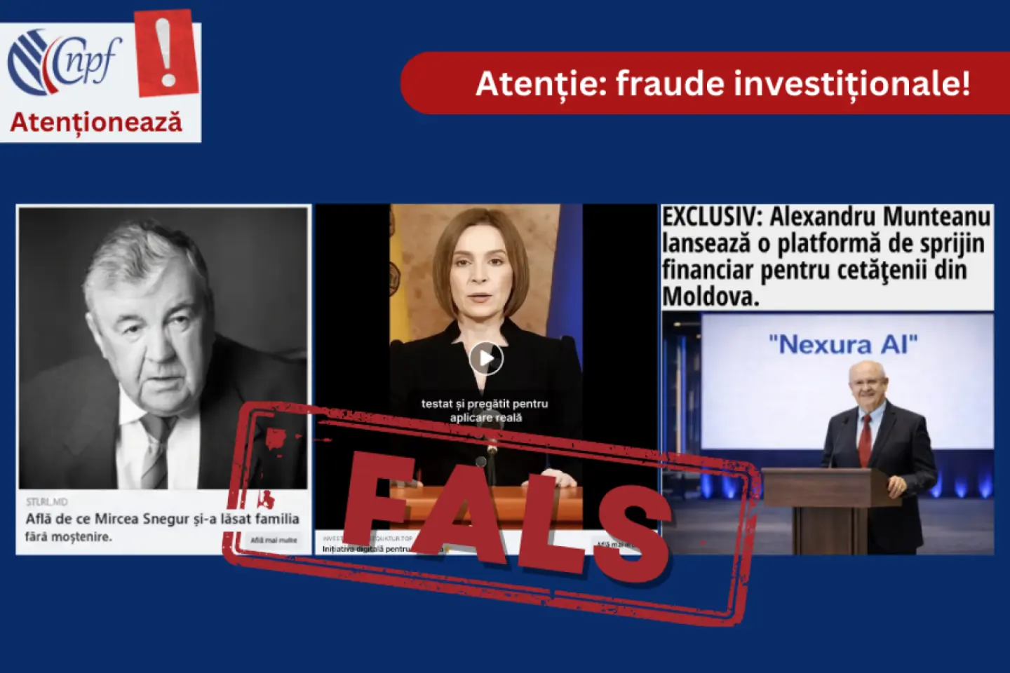 ATENȚIE: fraude investiționale cu imaginea unor persoane publice