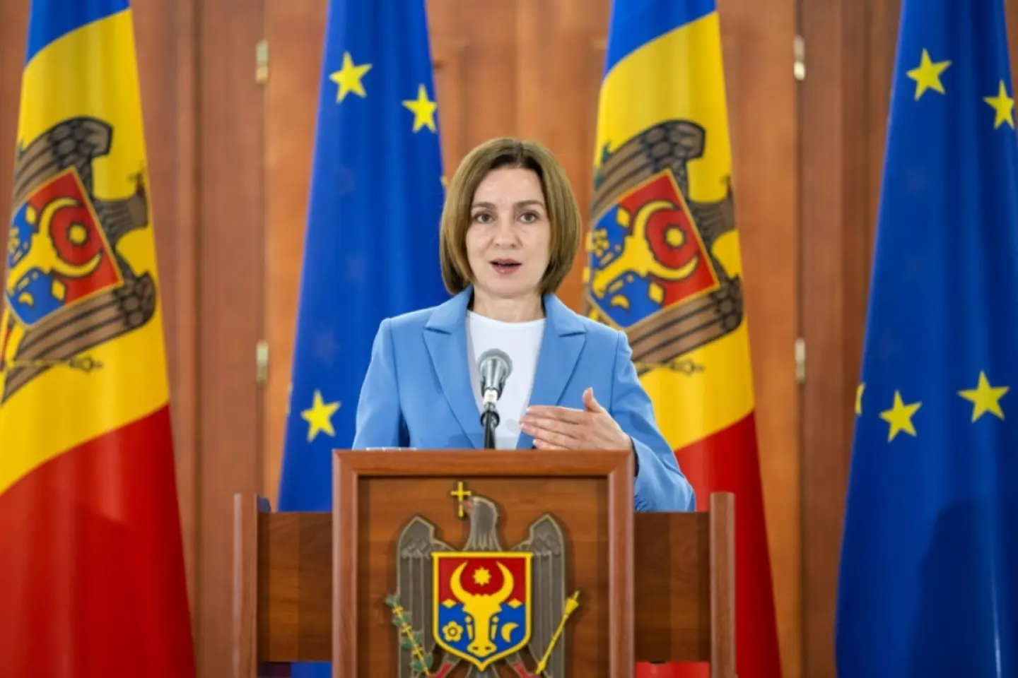 Maia Sandu,  laureată a Ordinului European de Merit