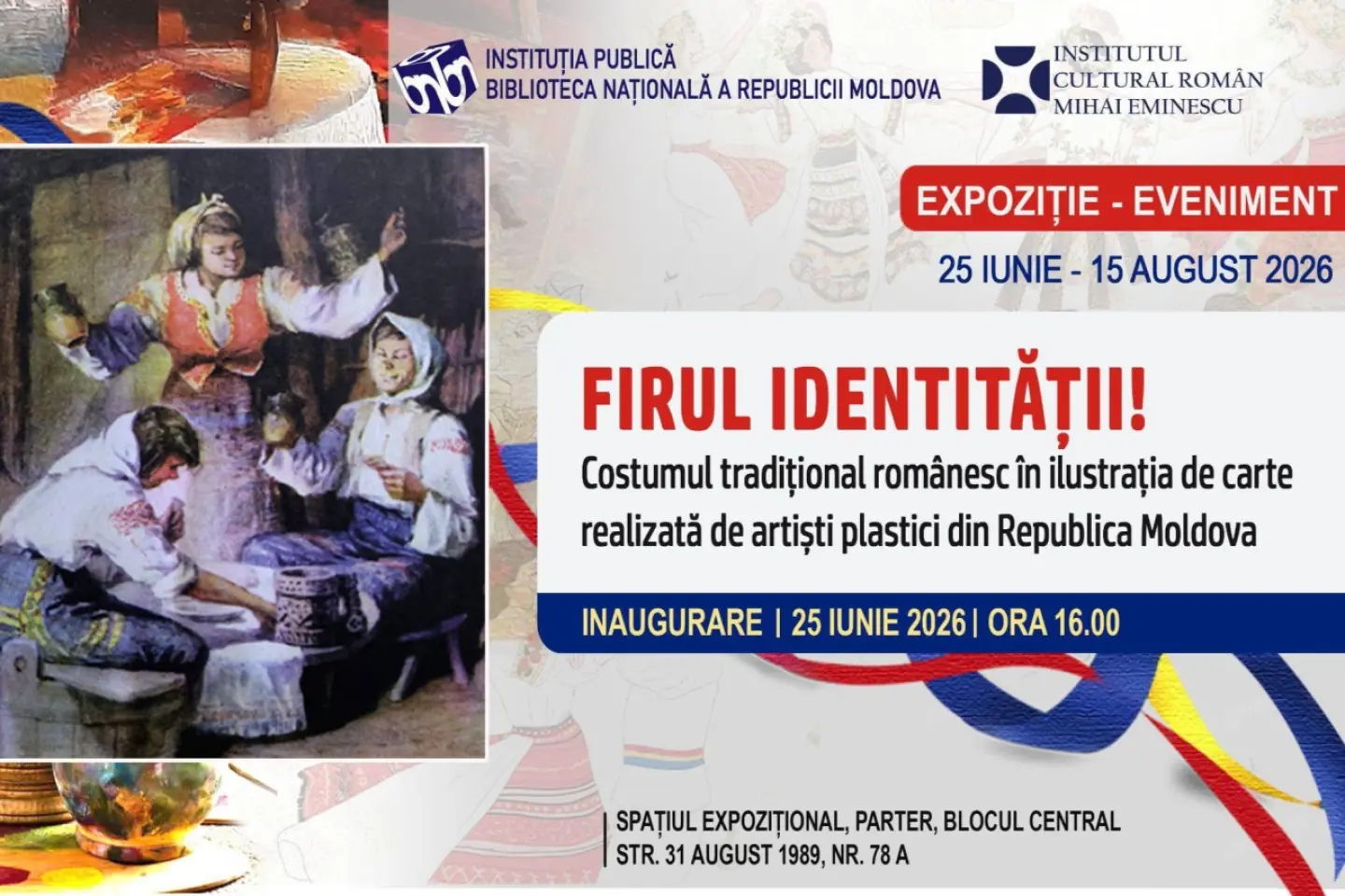Costumul tradițional românesc, prezentat într-o expoziție la Chișinău dedicată Zilei Portului Popular