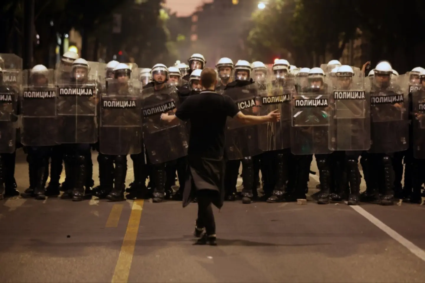 Noi proteste stradale în Serbia