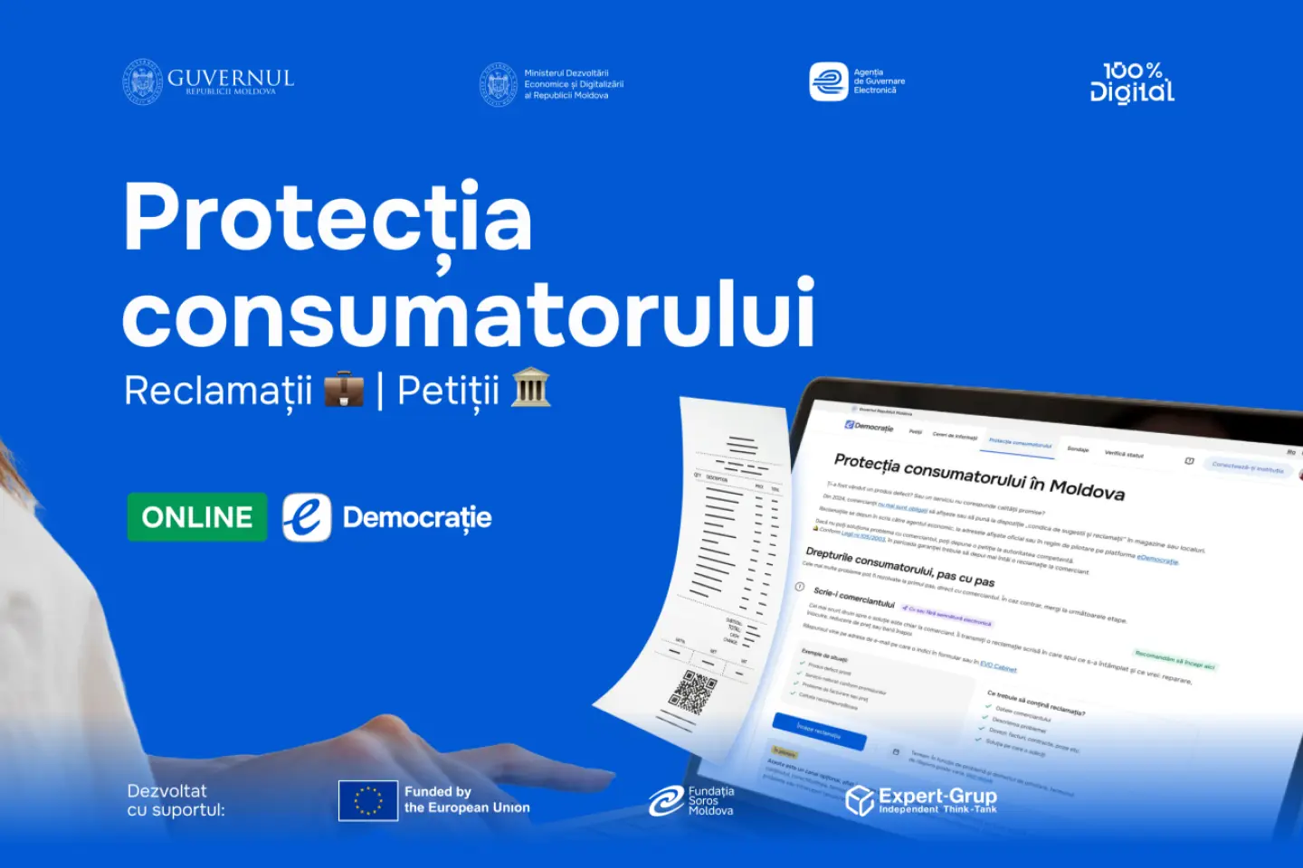 Consumatorii pot depune reclamații direct comercianților, prin edemocratie.gov.md