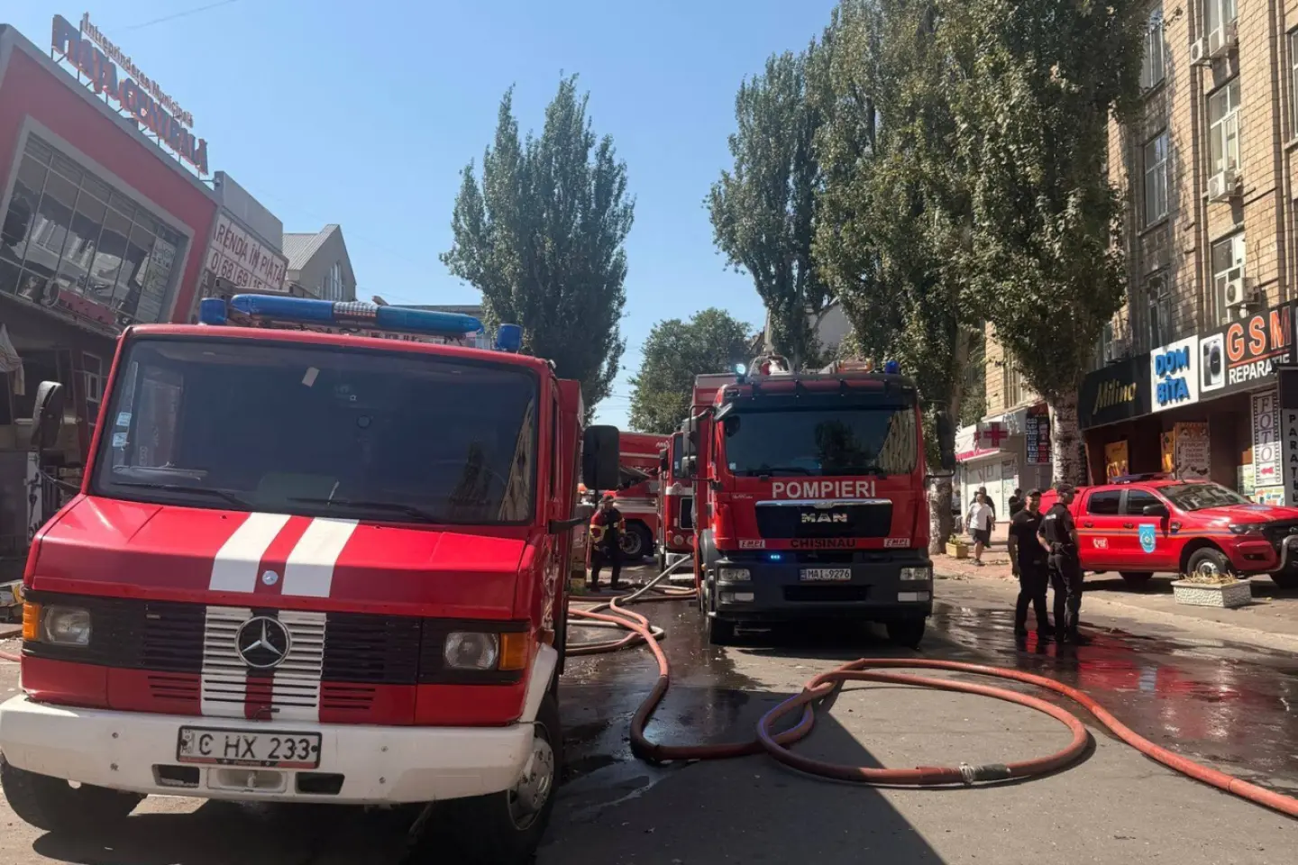 Incendiu la Piața Centrală din Chișinău