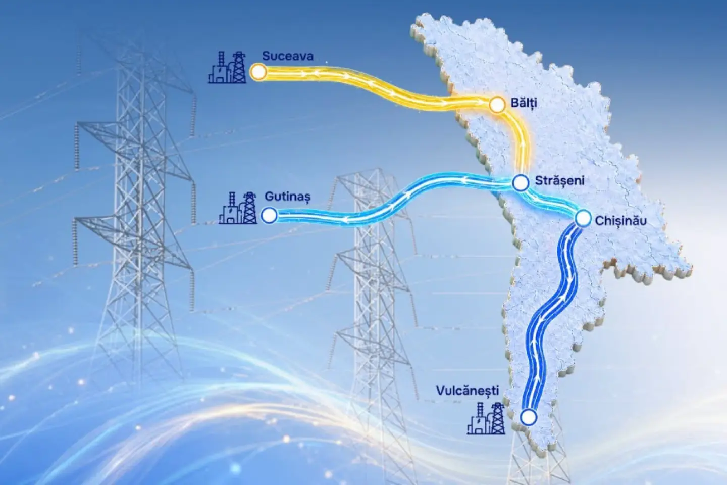 Linia electrică Strășeni-Gutinaș, declarată lucrare de utilitate publică de interes național